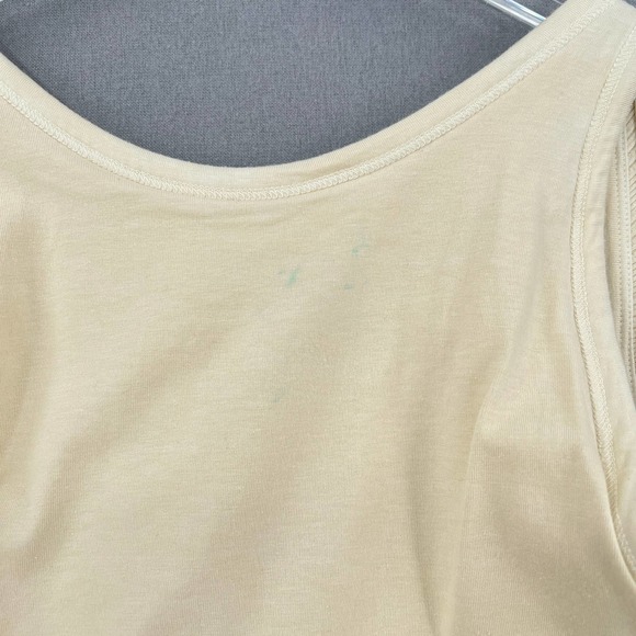 ENZA COSTA Dress Womens Small Cream Rib Scoop Back Midi Dress Stretch Low Back - Picture 10 of 16